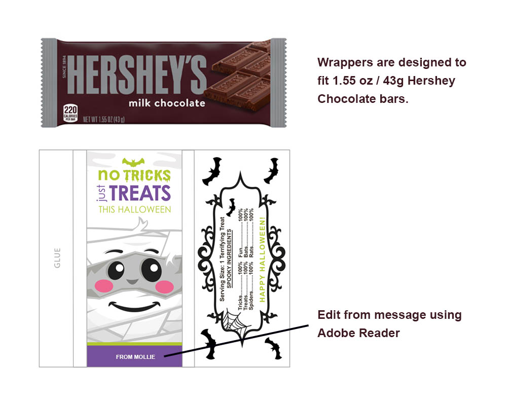 printable halloween chocolate bar wrapper to fit hershey bar printable halloween chocolate bar wrapper to fit hershey bar
